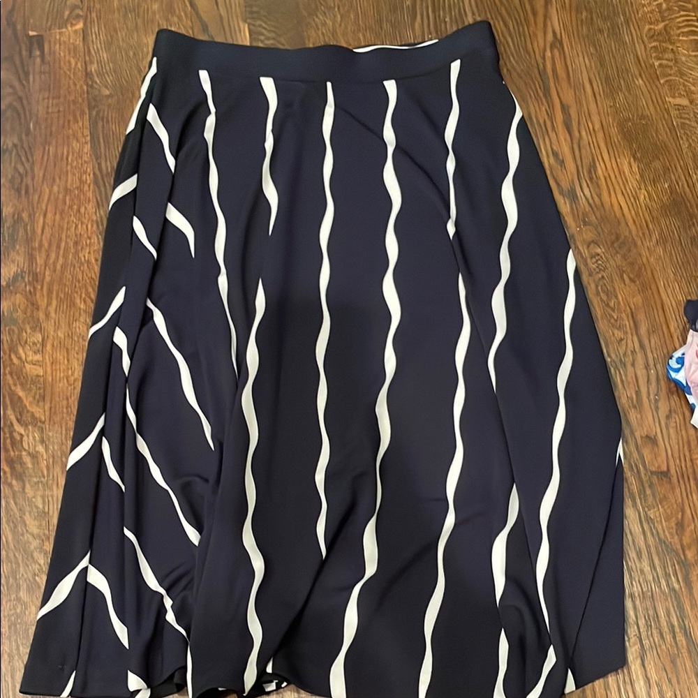 Elegant Black and White Striped Skirt